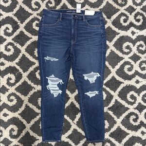 American Eagle Outfitters Blue Distressed Jeans
